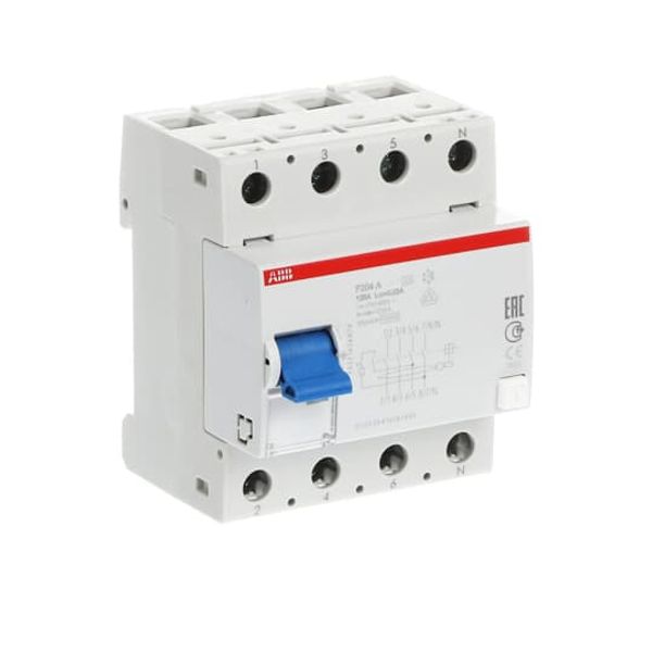 F204 A-125/0.03 Residual Current Circuit Breaker 4P A type 30 mA image 2