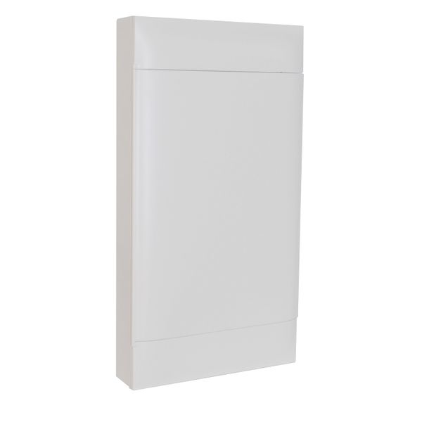 LEGRAND 4X18M SURFACE CABINET WHITE DOOR EARTH + NEUTRAL TERMINAL BLOCK image 1