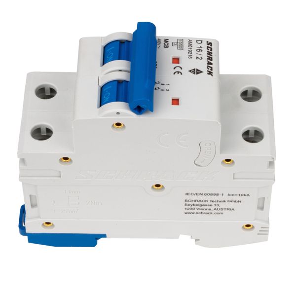 Miniature Circuit Breaker (MCB) AMPARO 10kA, D 16A, 2-pole image 7