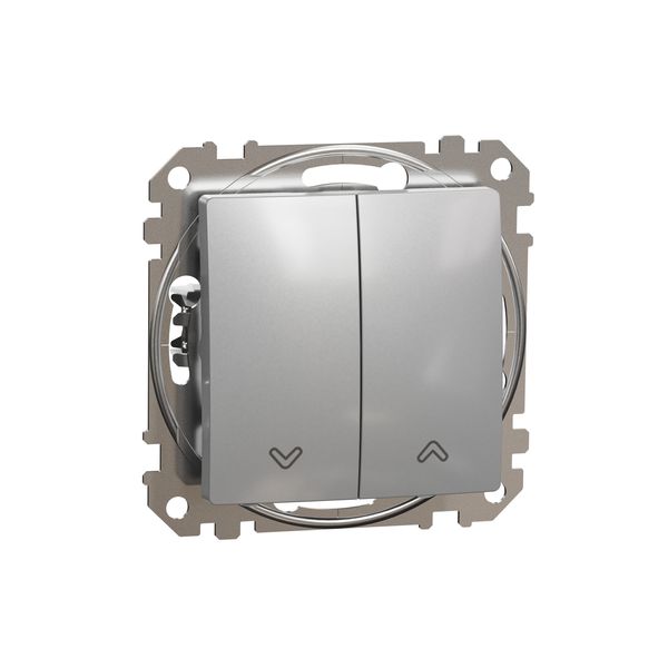 Sedna Design & Elements, Roller Blind switch 10AX, professional, aluminium image 4