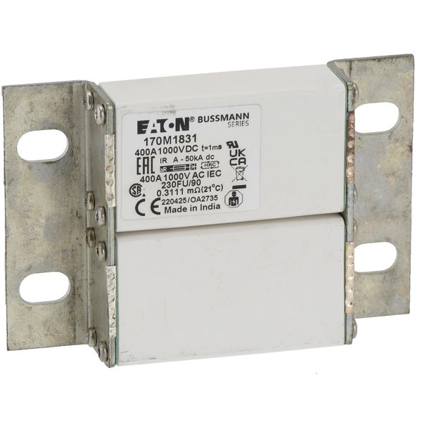 Fuse-link, high speed, 400 A, DC 1000 V, size 230, 24 x 78 x 115 mm, aR, IEC image 19