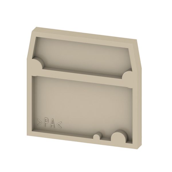 End plate (terminals), 22.5 mm x 2.5 mm, beige image 2