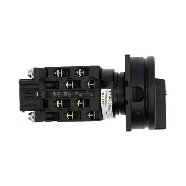 Main switch, T0, 20 A, flush mounting, 4 contact unit(s), 8-pole, STOP function, With black rotary handle and locking ring, Lockable in the 0 (Off) po image 34