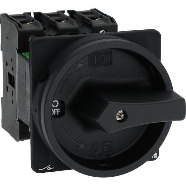 Main switch, P3, 100 A, rear mounting, 3 pole, STOP function, With black rotary handle and locking ring, Lockable in the 0 (Off) position image 36