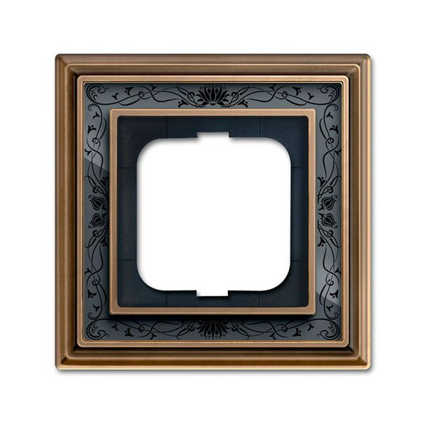 1721-843 Cover Frame Busch-dynasty® antique brass decor anthracite image 1