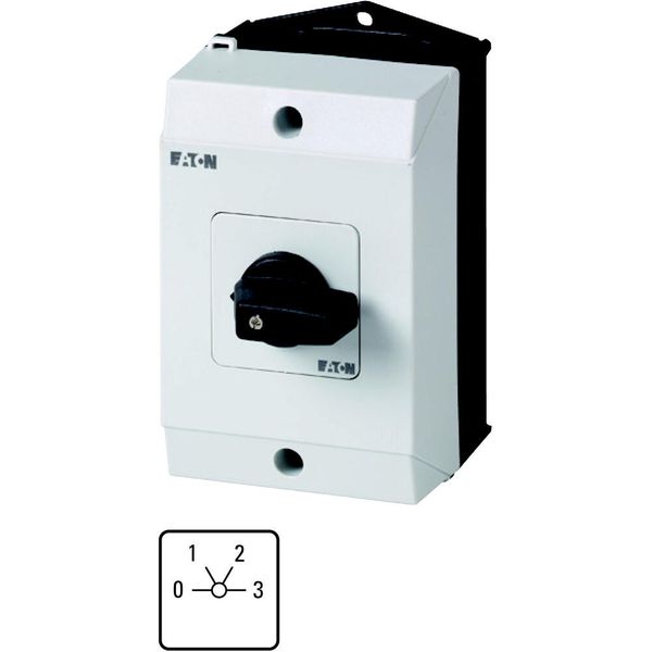 step switch for heating, T0, 20 A, surface mounting, 2 contact unit(s), Contacts: 3, 60 °, maintained, With 0 (Off) position, 0-3, Design number 96 image 5