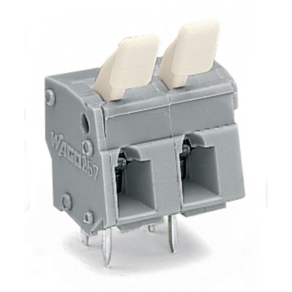PCB terminal block finger-operated levers 2.5 mm² gray image 3