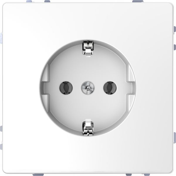 SCHUKO socket-outlet, screwless terminals, lotus white, System Design image 1