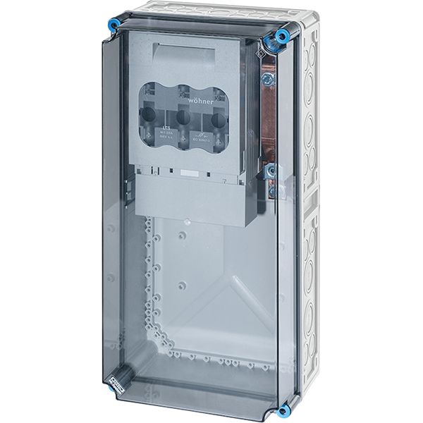 Mi load separator box IP65, 1x250A NH1 3p op Rail 250A 5-pin, 300x600 image 1