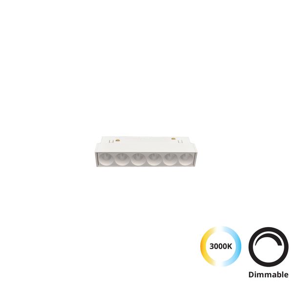 Magnetic Track White Linear Light L:125 Magnetic image 1