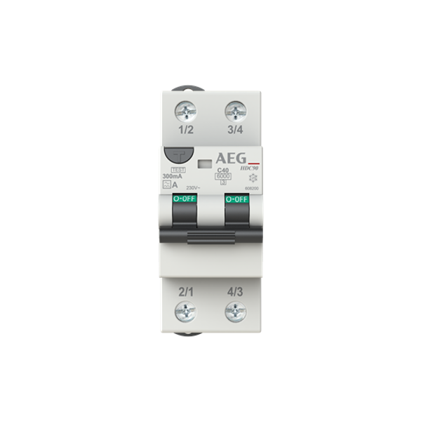 HDC90C40/300 Residual Current Circuit Breaker with Overcurrent Protection image 1
