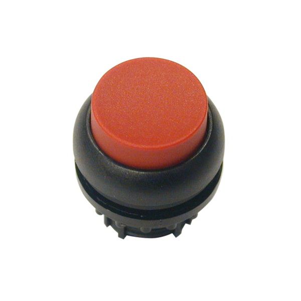 Pushbutton, RMQ-Titan, Extended, momentary, red, Blank, Bezel: black image 1
