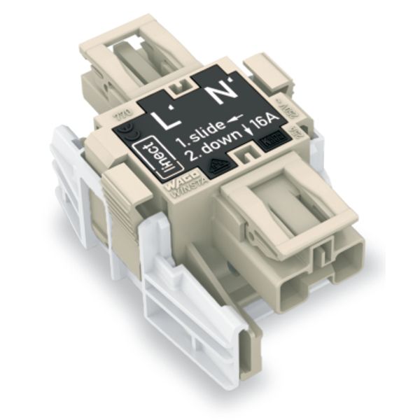 Linect® T-connector 2-pole Cod. L white image 3