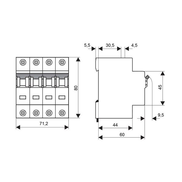 Miniature Circuit Breaker (MCB) C, 16A, 4-pole, 40ø C, 10kA image 4