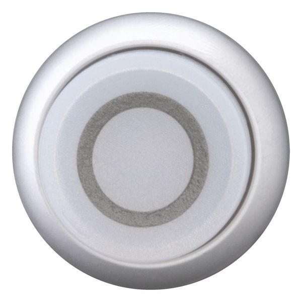 Illuminated pushbutton actuator, RMQ-Titan, Extended, momentary, White, inscribed 0, Bezel: titanium image 3