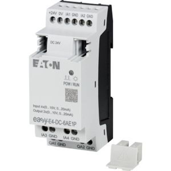 I/O expansion, For use with easyE4, 24 V DC, Inputs expansion (number) analog: 4, Outputs expansion (number) analog: 2, Push-In image 11