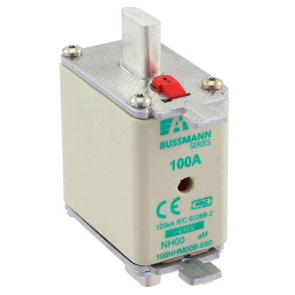 Fuse-link, low voltage, 100 A, AC 690 V, NH00, aM, IEC, dual indicator image 19