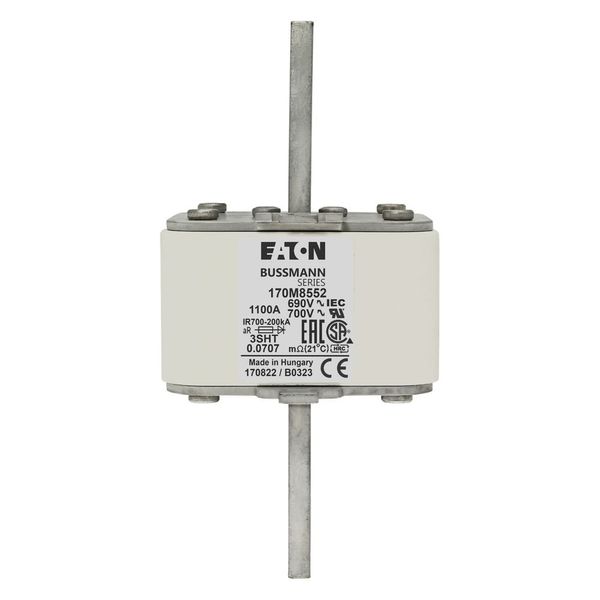 Fuse-link, high speed, 1100 A, AC 690 V, size 3, 76 x 76 x 150 mm, aR, IEC, single indicator image 7