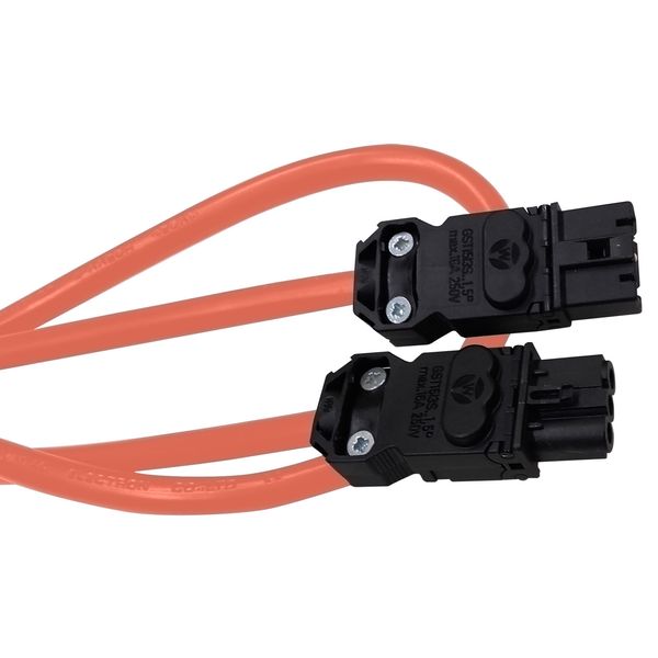 Orange Power cable 3m long for IEC Multi-fixing LED lamps image 1