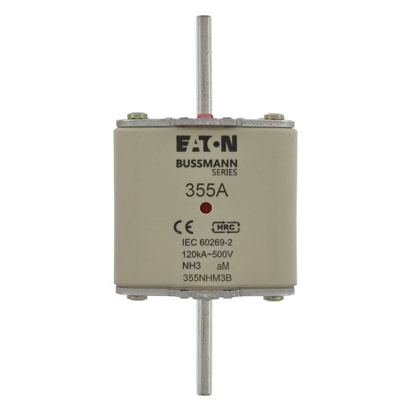 Fuse-link, low voltage, 355 A, AC 500 V, NH3, aM, IEC, dual indicator image 11