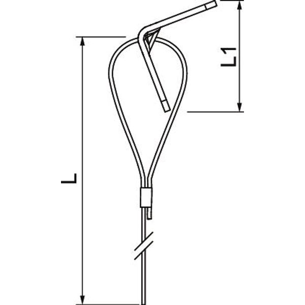 QWT UW 1 3M G Suspension wire with universal angle 1x3000mm image 2