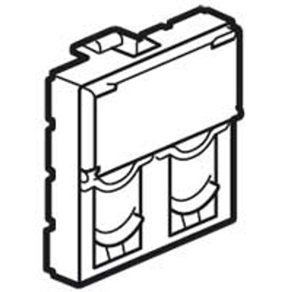 Faceplate Mosaic - for double Systimax connector - 2 modules - white image 1