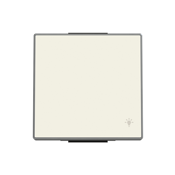 8504.2 BL Rocker with light symbol, 1-gang - Soft White Symbol "light" for Switch/push button, Single rocker White - Sky Niessen image 1