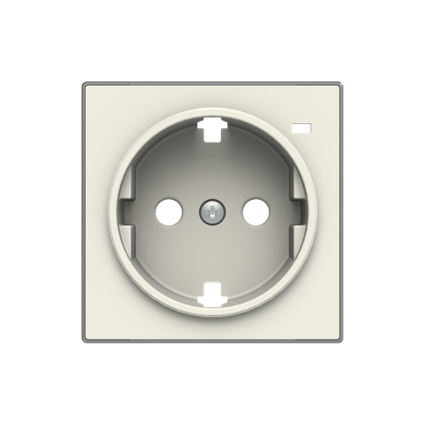 8588.8 BL Cover plate for Schuko socket outlet w/ lens - Soft White Socket outlet Central cover plate White - Sky Niessen image 1