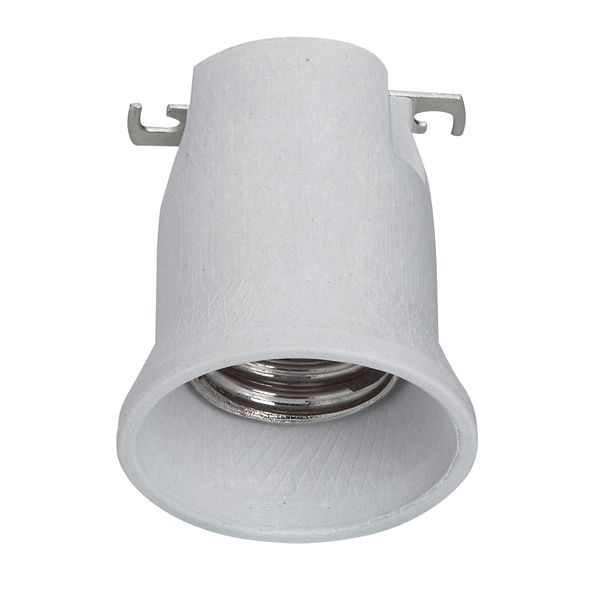 E 40 lampholder - 16 A - 750 V~ - porcelain - one-piece unit - white image 1