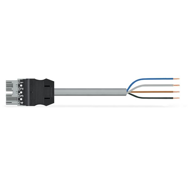 pre-assembled connecting cable;Eca;Plug/open-ended;gray image 1