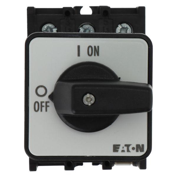 On-Off switch, P1, 40 A, rear mounting, 3 pole, with black thumb grip and front plate image 9