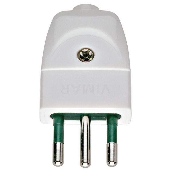 2P+E 10A S11 axial plug white image 1