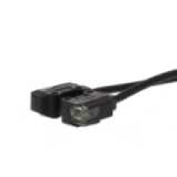 Photoelectric sensor, through-beam, 2m, DC, 3-wire, NPN, dark-on, side image 1