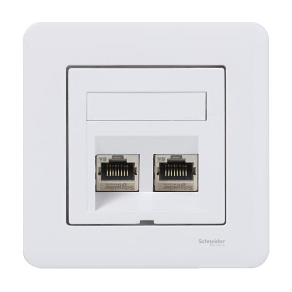 Exxact data socket - RJ45 Cat6a STP - complete product - angled image 3