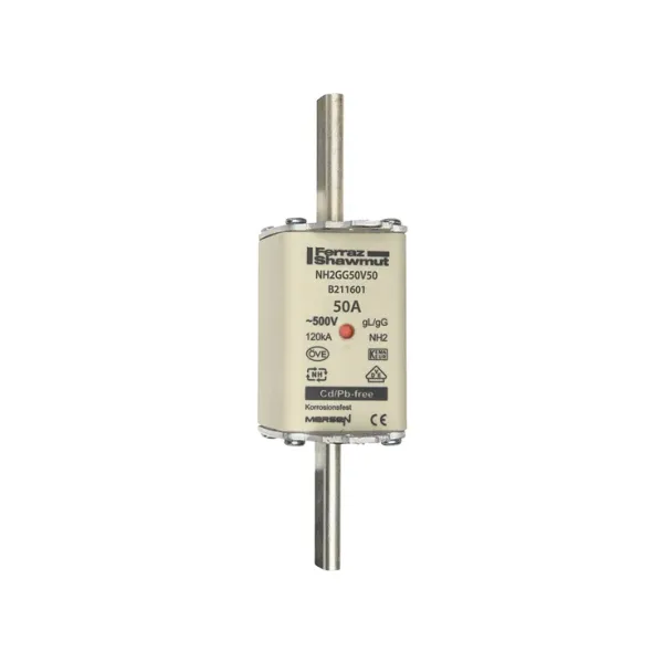 Fuse-link NH2 gG 500VAC 50A live tags Double indicator image 2