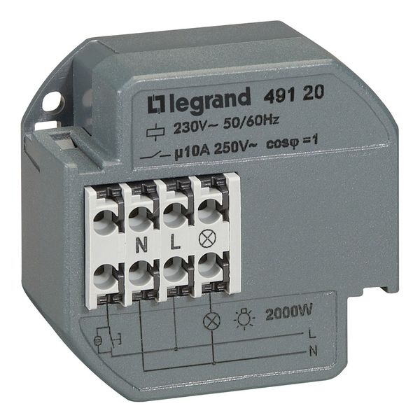 Single pole latching relay - silent - 10 A - surface-mounting image 1