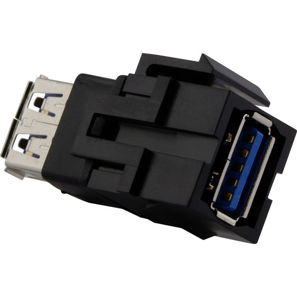 USB 3.0 Connector jack, Merten, Keystone, black image 3