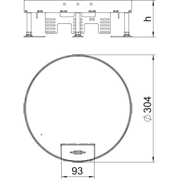 RKS2 R9 V25 Round cassette with cord outlet ¨305mm image 2