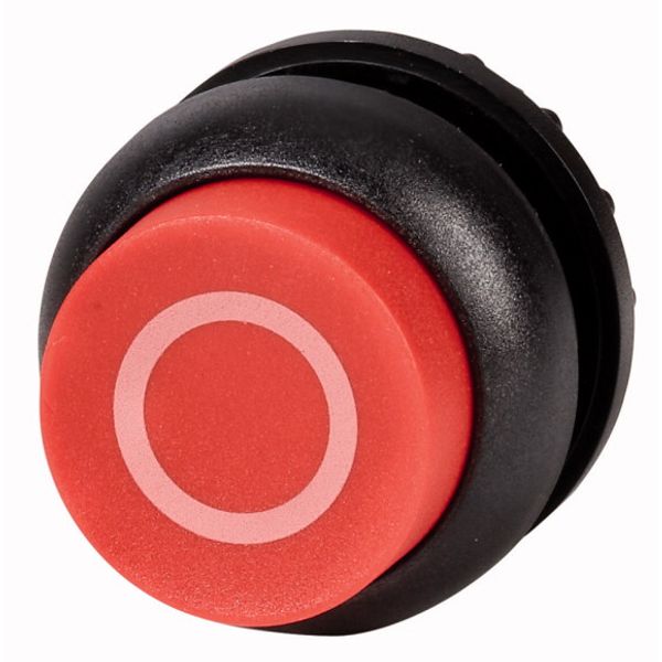 Pushbutton, RMQ-Titan, Extended, maintained, red, inscribed, Bezel: black image 1