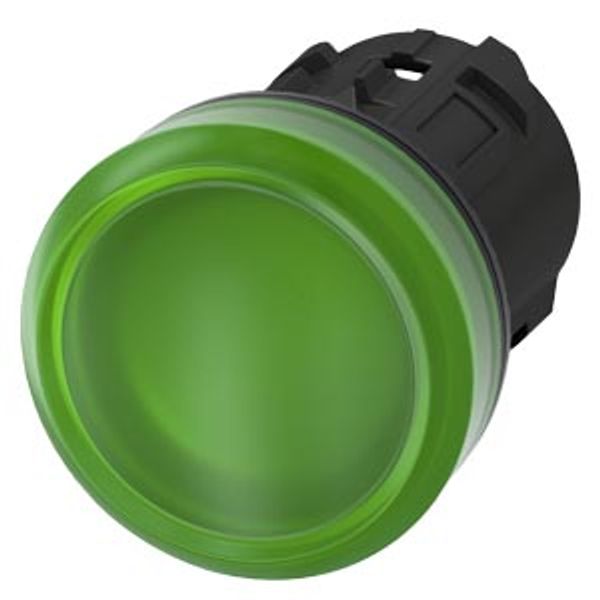 Indicator light, 22 mm, round, plastic, green, lens, smooth, with…3SU1001-6AA40-0AA0-Z Y10 image 2