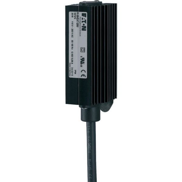 Mini radiant heater 20W, mains voltage 230V AC 50/60Hz 1A, continuous operation, degree of protection IP44 image 3