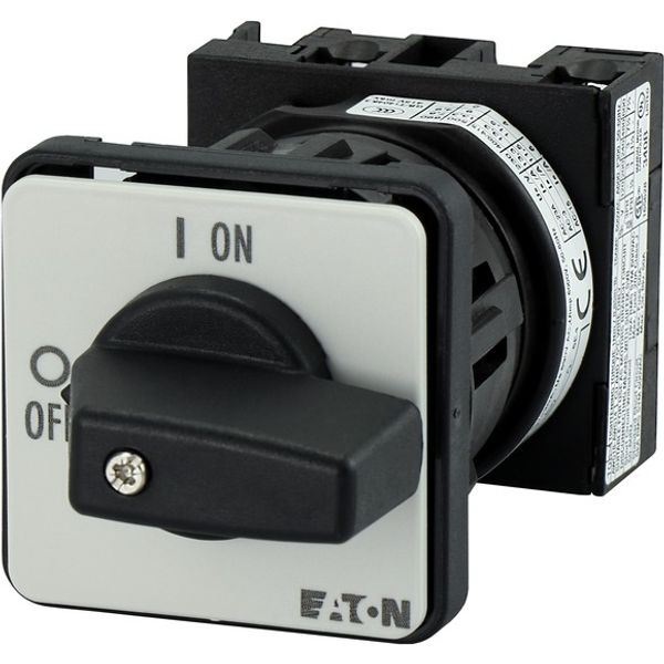 On-Off switch, 1 pole, 20 A, 90 °, center mounting image 4