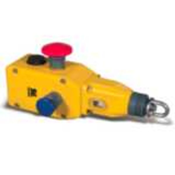 Safety rope pull E-stop switch, up to 80m, indicator beacon, contact 2 image 1