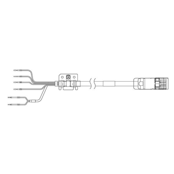 1S series servo motor power cable, 5 m, with brake, 400 V: 4 kW to 5.5 image 1