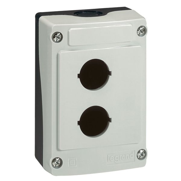 Osmoz control station to be equipped - IP 66 - IK 07 - 2 holes - grey image 1