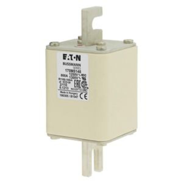 Fuse-link, high speed, 800 A, AC 1250 V, size 2, 61 x 75 x 138 mm, aR, DIN, IEC, single indicator image 4