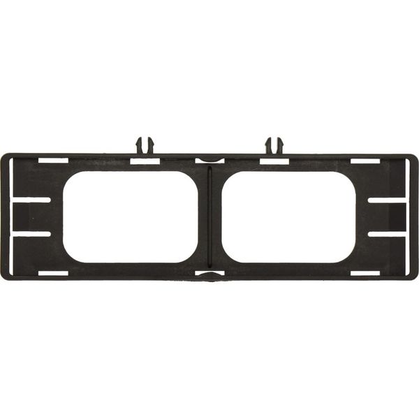 Clamp with label, For use with T5, T5B, P3, 88 x 27 mm, Inscribed with standard text zOnly open main switch when in 0 positionz, Language German/Engli image 24