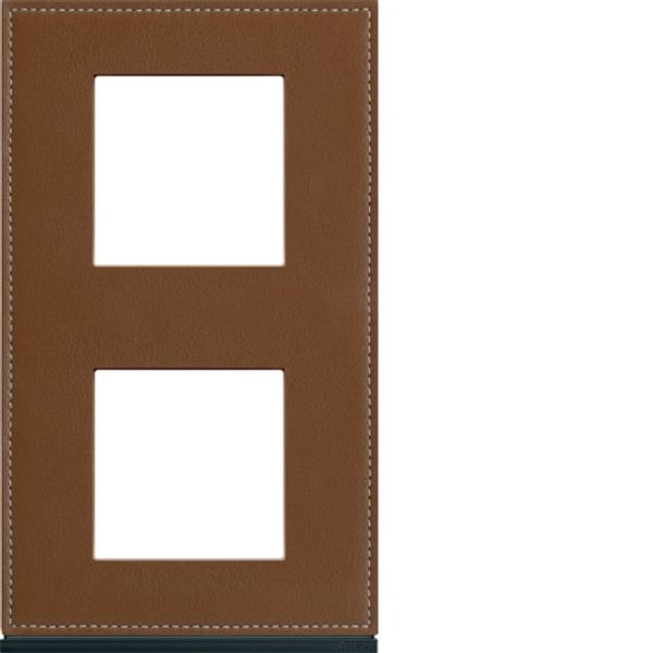 GALLERY FRAME 2x2 F. VERTICAL COFFEE LEATHER image 1