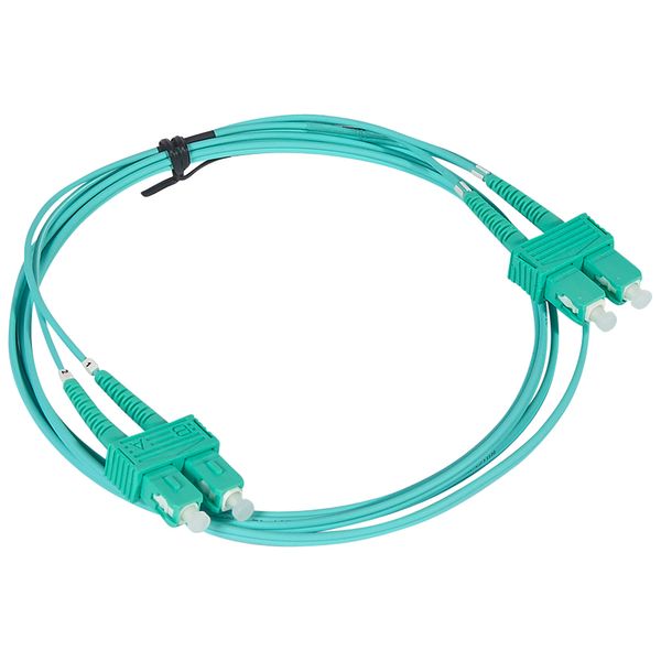 Patch cord fiber optic OM4 multimode (50/125µm) SC/SC duplex 2 meters image 1