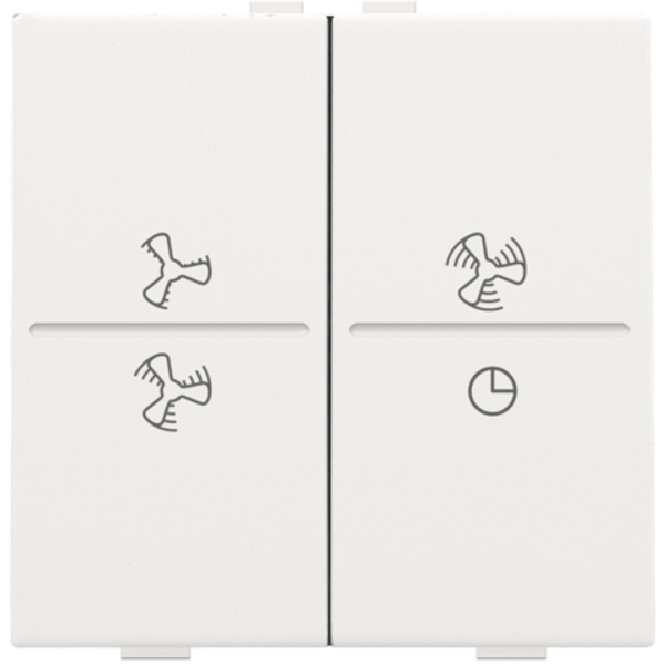 Double key with ventilator symbols 0 to 3 for wireless switch or push image 1